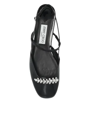Jimmy Choo クリスタル装飾スリングバックパンプス - ブラック - サムネイル3