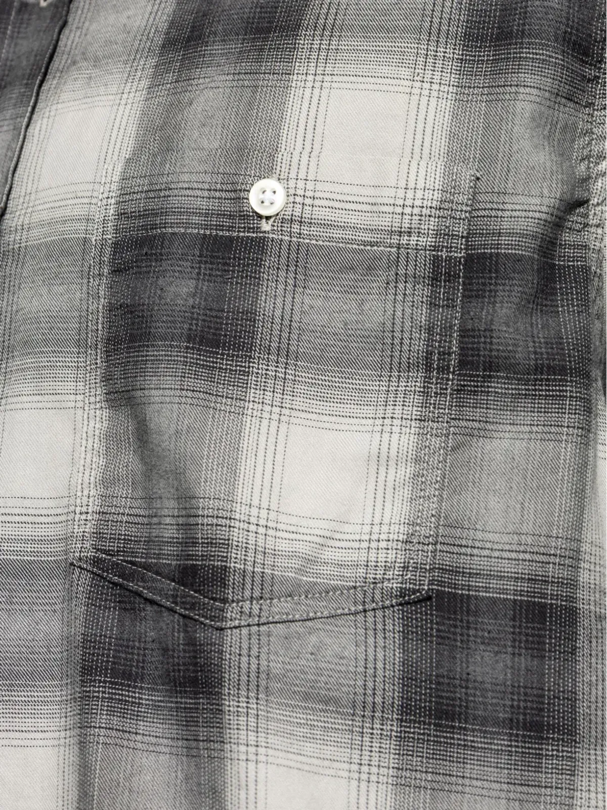 Officine Generale チェック柄コットンシャツ - 画像5