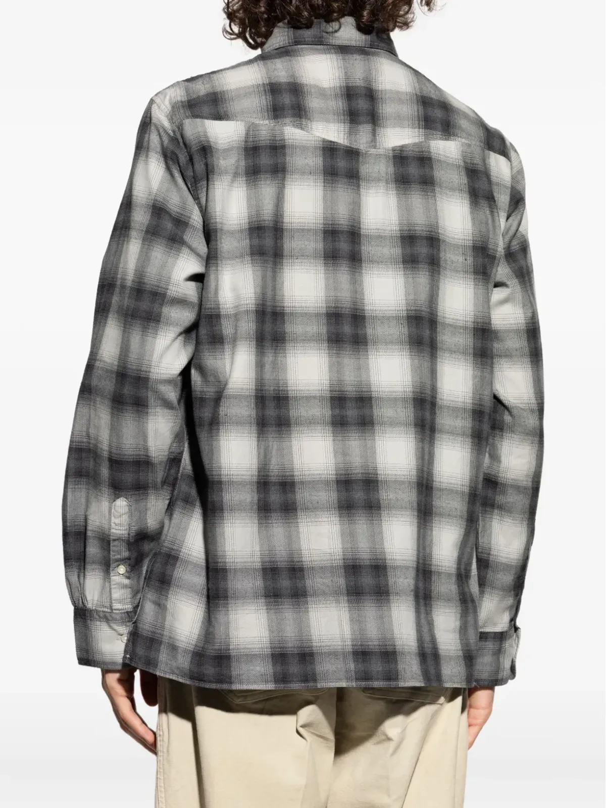 Officine Generale チェック柄コットンシャツ - 画像4