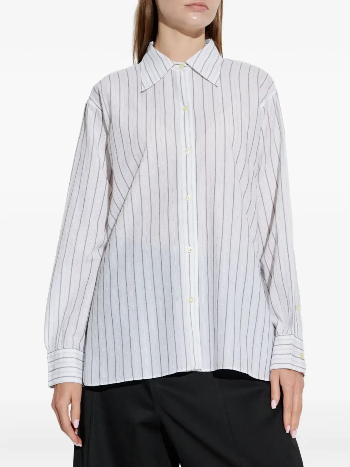 Officine Generale ピンストライプコットンシャツ - 画像3