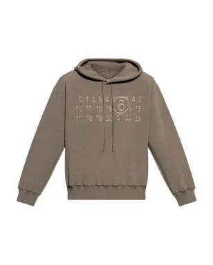 MM6 Maison Margiela 数字刺繍フリースパーカー - サムネイル1