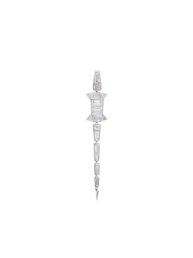 Bibi van der Velden Bibi van der Velden 18Kホワイトゴールド アリゲータ・エクストラロング ダイヤモンド ピアス - シルバーの商品画像
