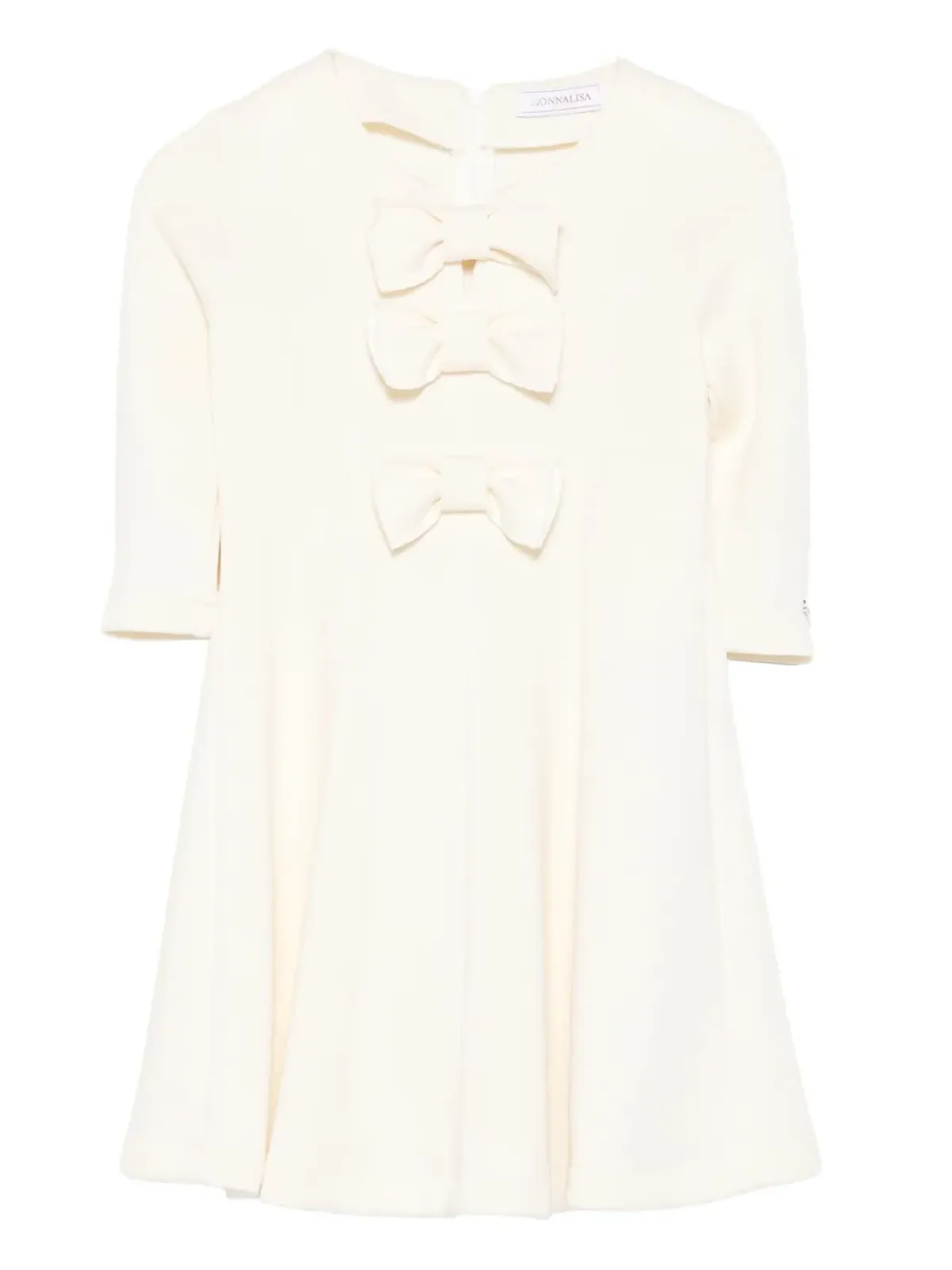 Monnalisa リボンディテールドレス - White - 画像1