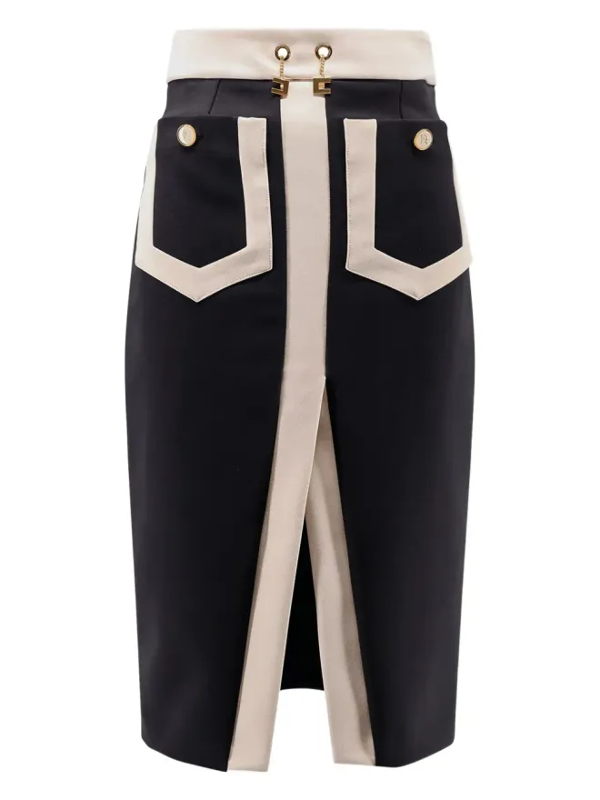Elisabetta Franchi Elisabetta Franchi パネル付きミディ丈ペンシルスカートの商品画像
