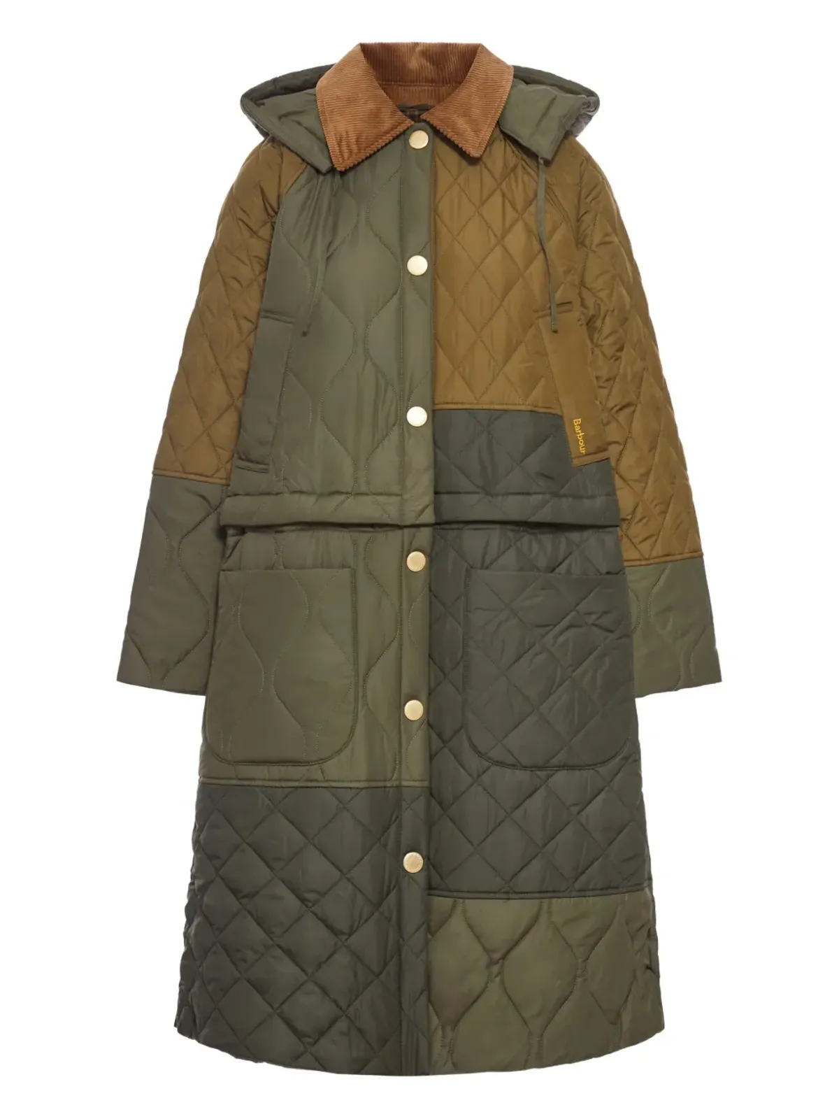 Barbour Cookston キルテッド シングルブレスト コート - 画像1