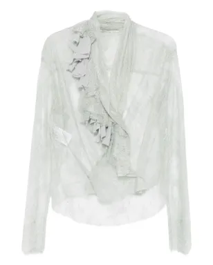 Alberta Ferretti レースのラッフルトップ - サムネイル1