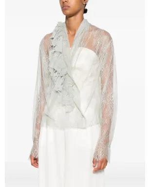 Alberta Ferretti レースのラッフルトップ - サムネイル3