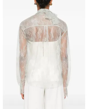 Alberta Ferretti レースのラッフルトップ - サムネイル4