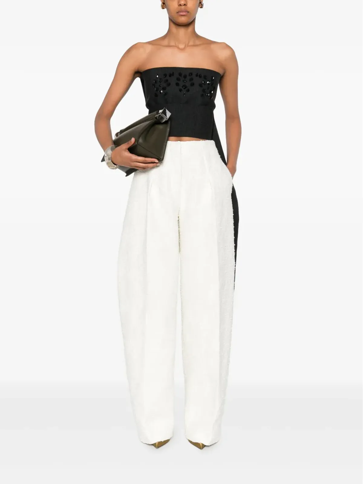 Alberta Ferretti エンベリッシュド ウール トップ - 画像2
