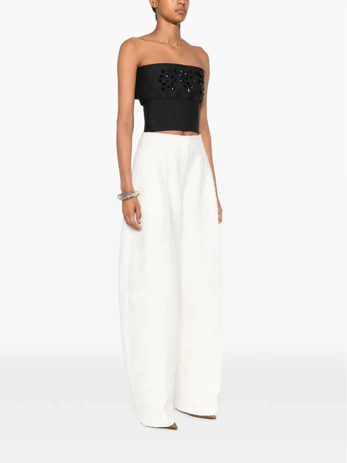 Alberta Ferretti エンベリッシュド ウール トップ - 画像3