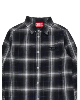 Diesel Kids チェック柄シャツ - ブラック - サムネイル2