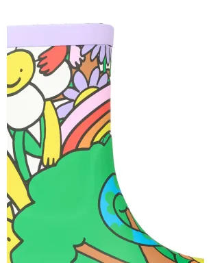 Stella McCartney Kids Earth Friends graphic wellies boots - Purple - サムネイル5