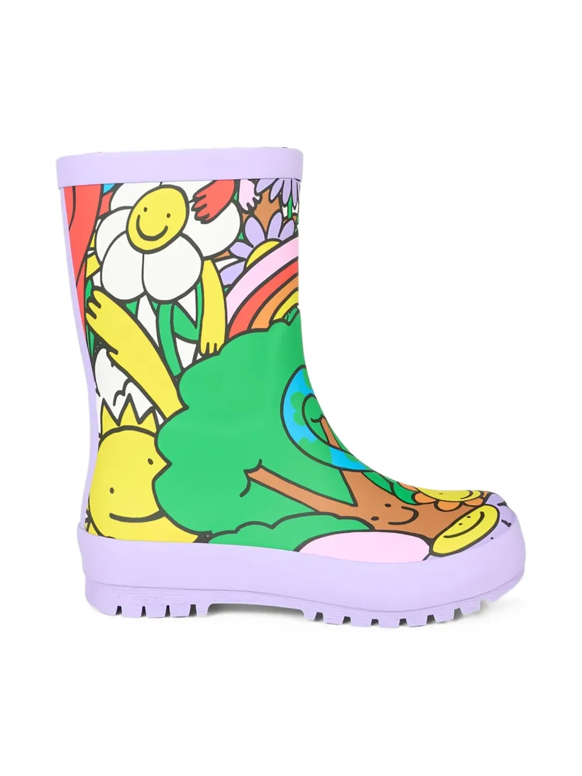 Stella McCartney Kids Earth Friends graphic wellies boots - Purple - 画像2