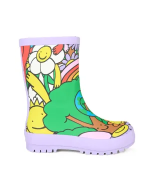 Stella McCartney Kids Earth Friends graphic wellies boots - Purple - サムネイル2