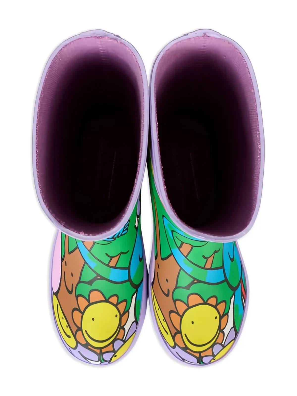Stella McCartney Kids Earth Friends graphic wellies boots - Purple - 画像3