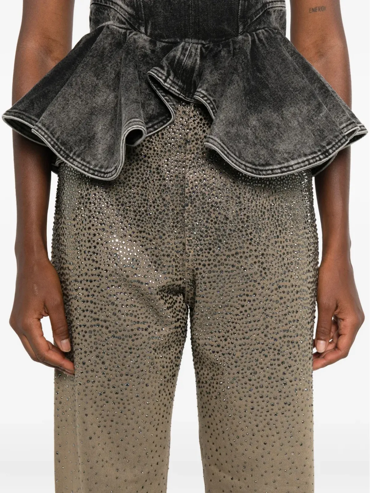 Golden Goose スワロフスキークリスタル装飾ジーンズ - 画像5