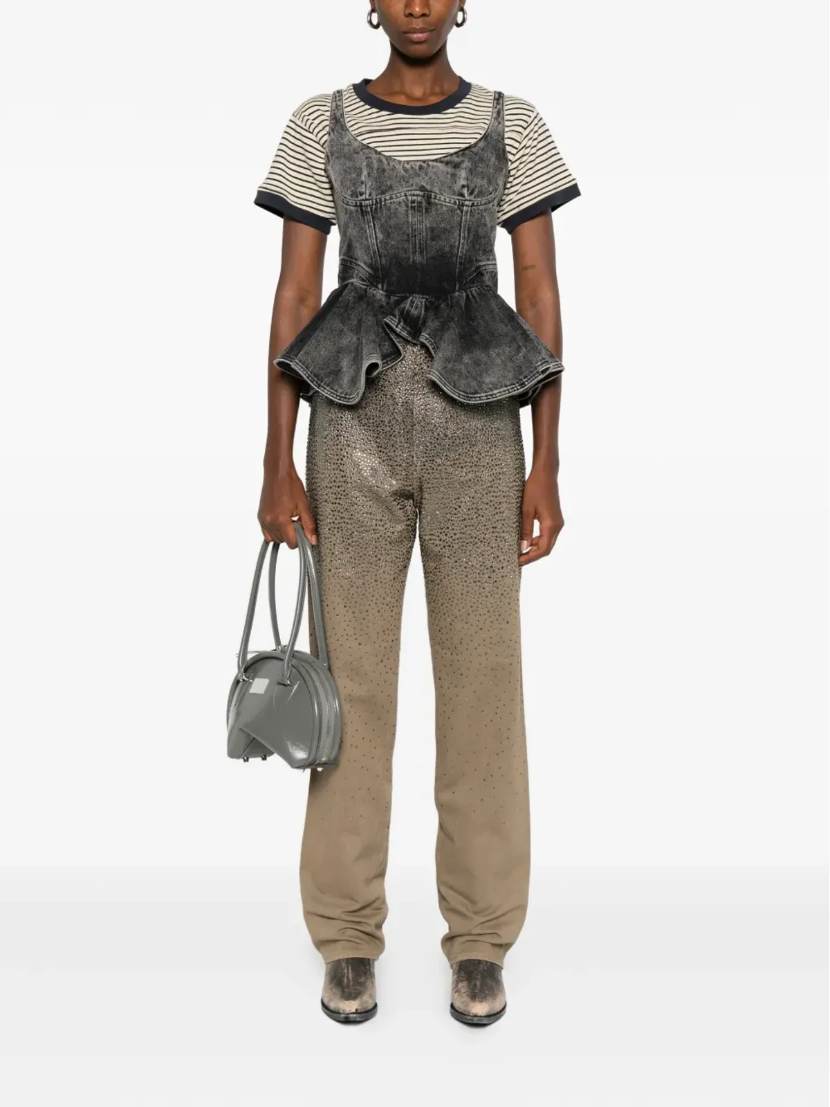 Golden Goose スワロフスキークリスタル装飾ジーンズ - 画像2