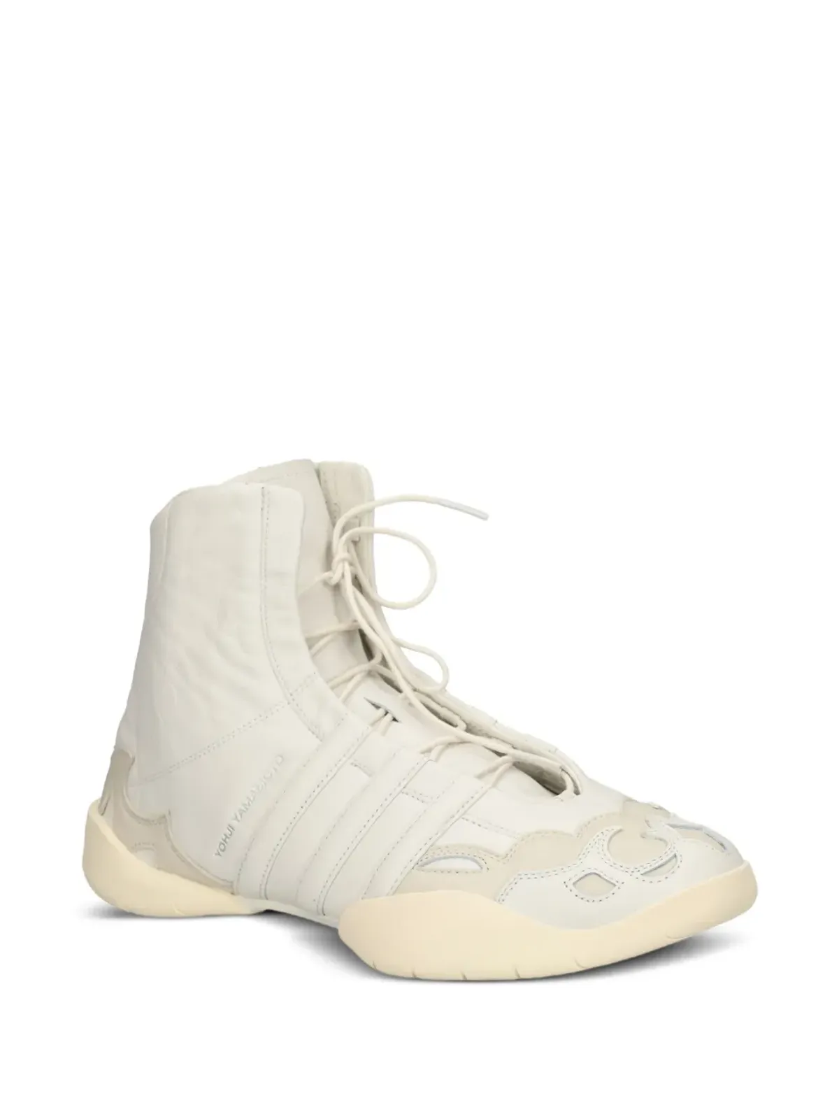 Y-3 Regu 2002 Hi lace-up レザー ハイトップ トレーナー - White - 画像2
