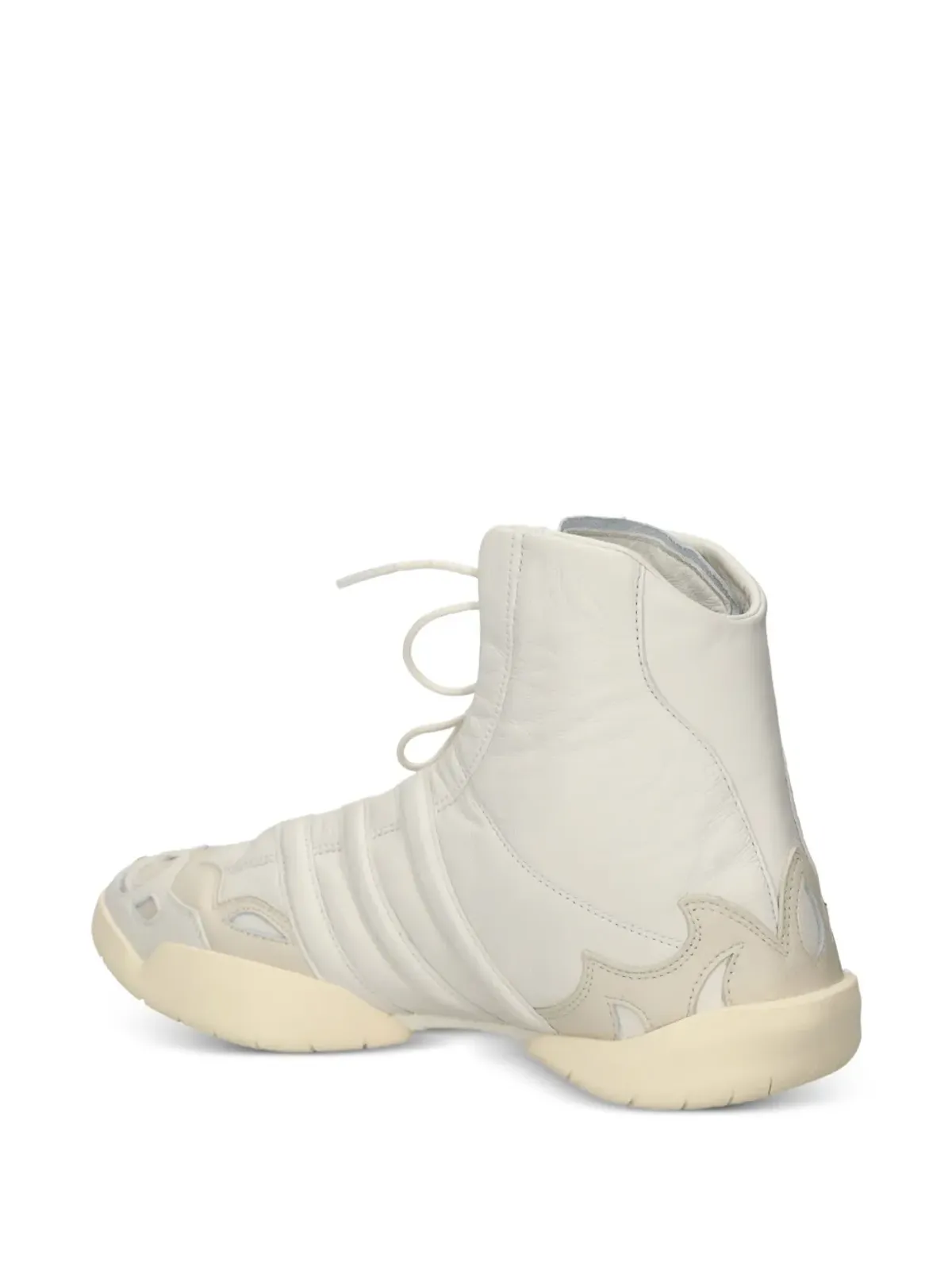 Y-3 Regu 2002 Hi lace-up レザー ハイトップ トレーナー - White - 画像3