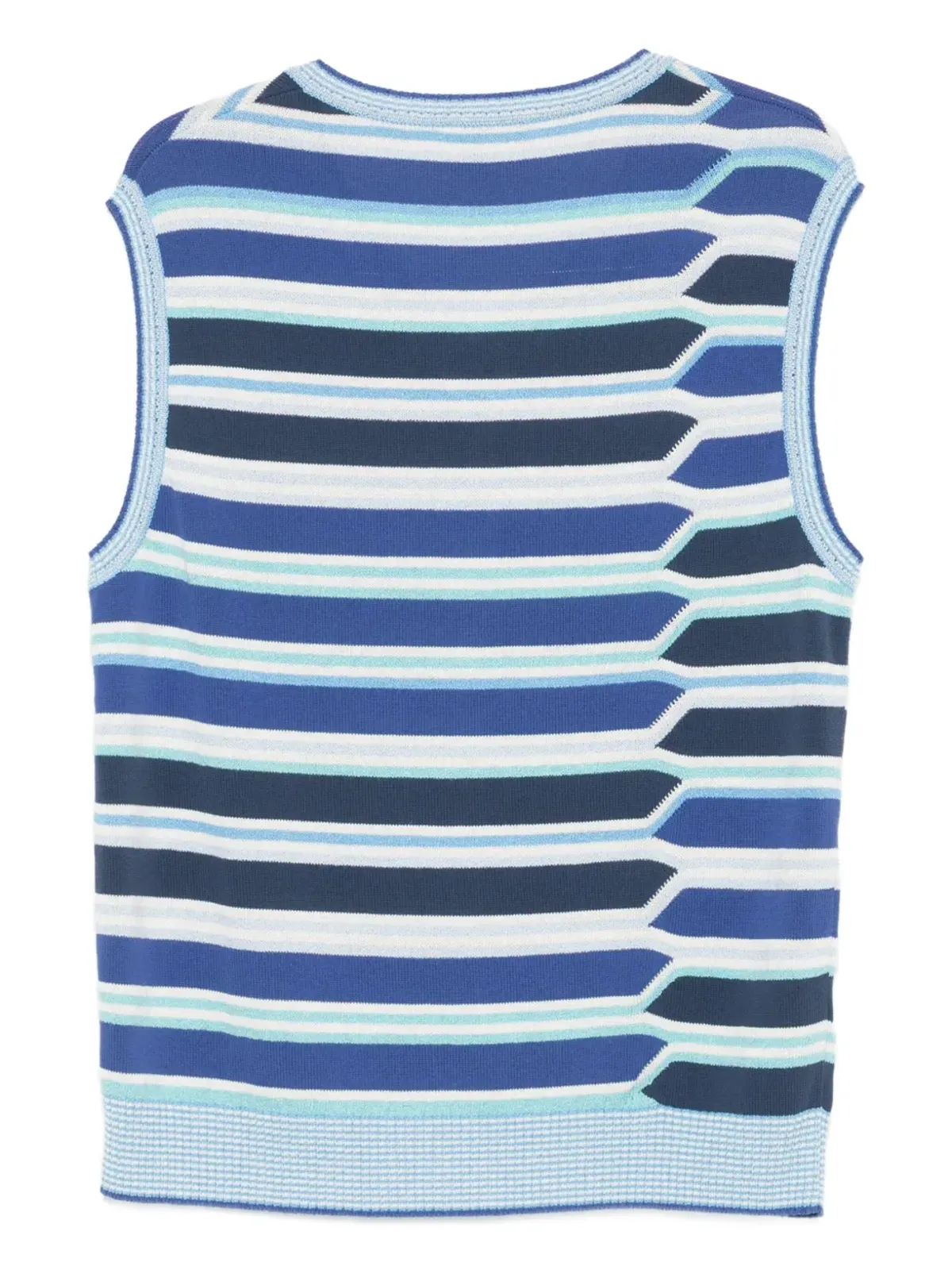 Missoni Pre-Owned 2000s striped knit vest ブルー - 画像2