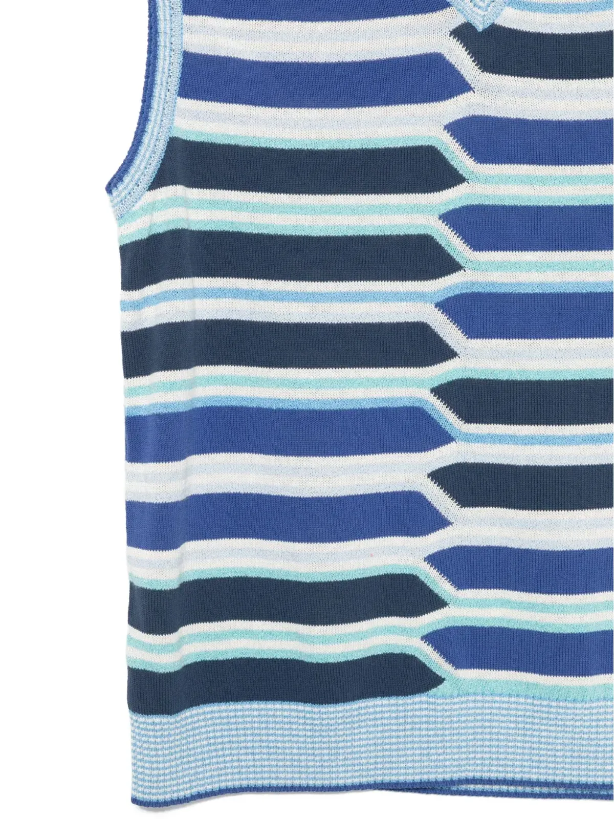 Missoni Pre-Owned 2000s striped knit vest ブルー - 画像3