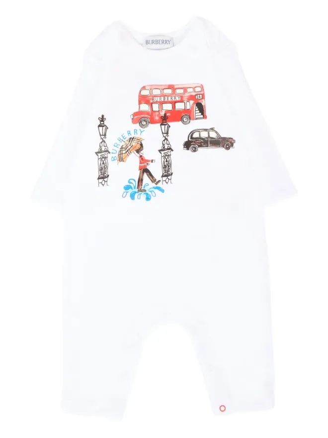 Burberry Kids Burberry Kids グラフィックプリント ロンパースの商品画像