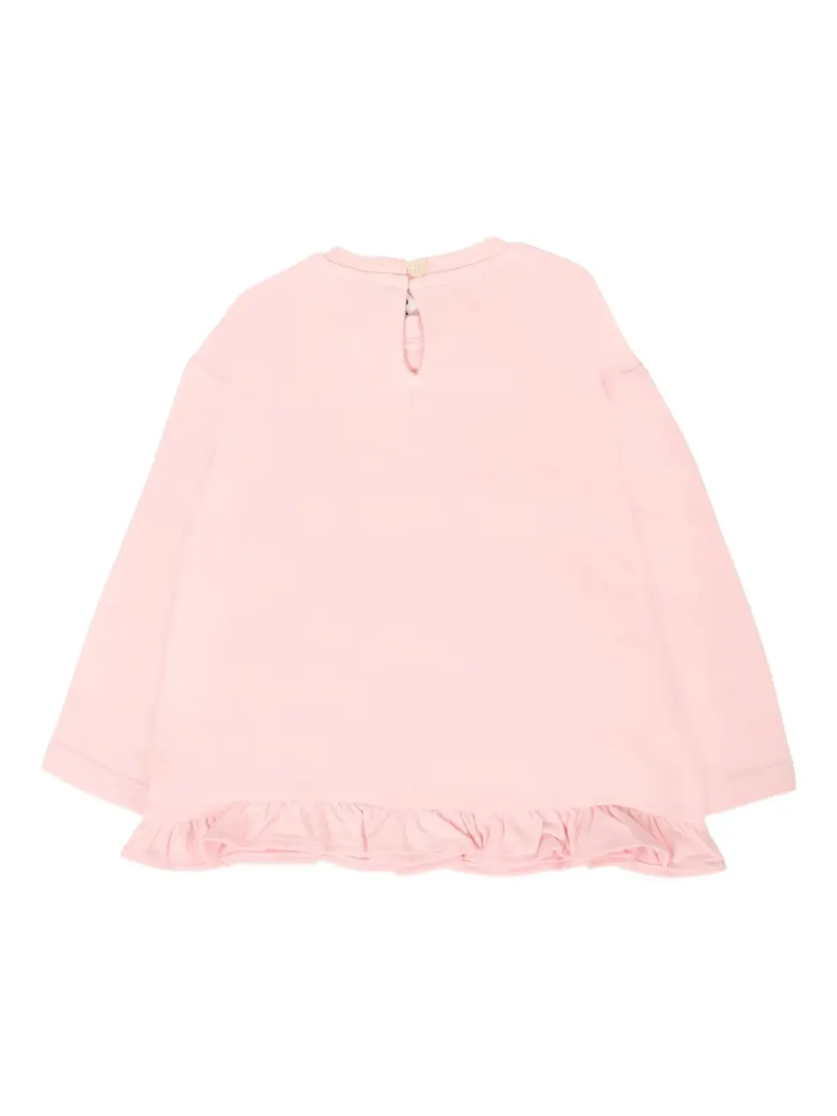 Moschino Kids テディベア柄フリルTシャツ - ピンク - 画像2