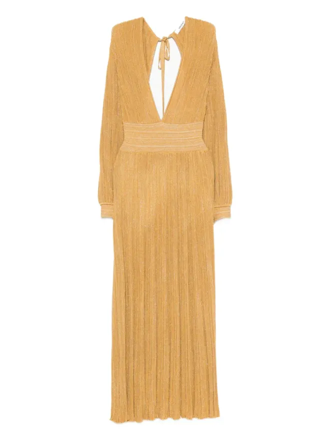 Antonino Valenti Antonino Valenti プリーツVネック マキシドレスの商品画像