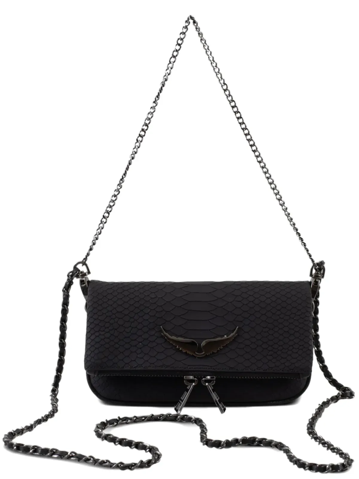 Zadig&Voltaire 蛇柄エフェクト チェーン クロスボディバッグ - 画像1
