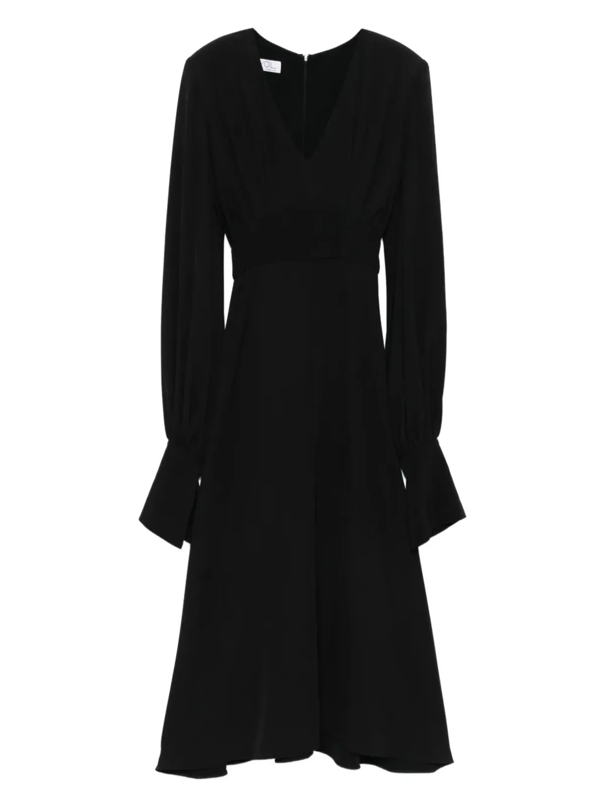 Vestiaire d'un Oiseau Libre Venice V-neck flared midi dress - 画像1