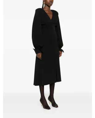 Vestiaire d'un Oiseau Libre Venice V-neck flared midi dress - サムネイル3