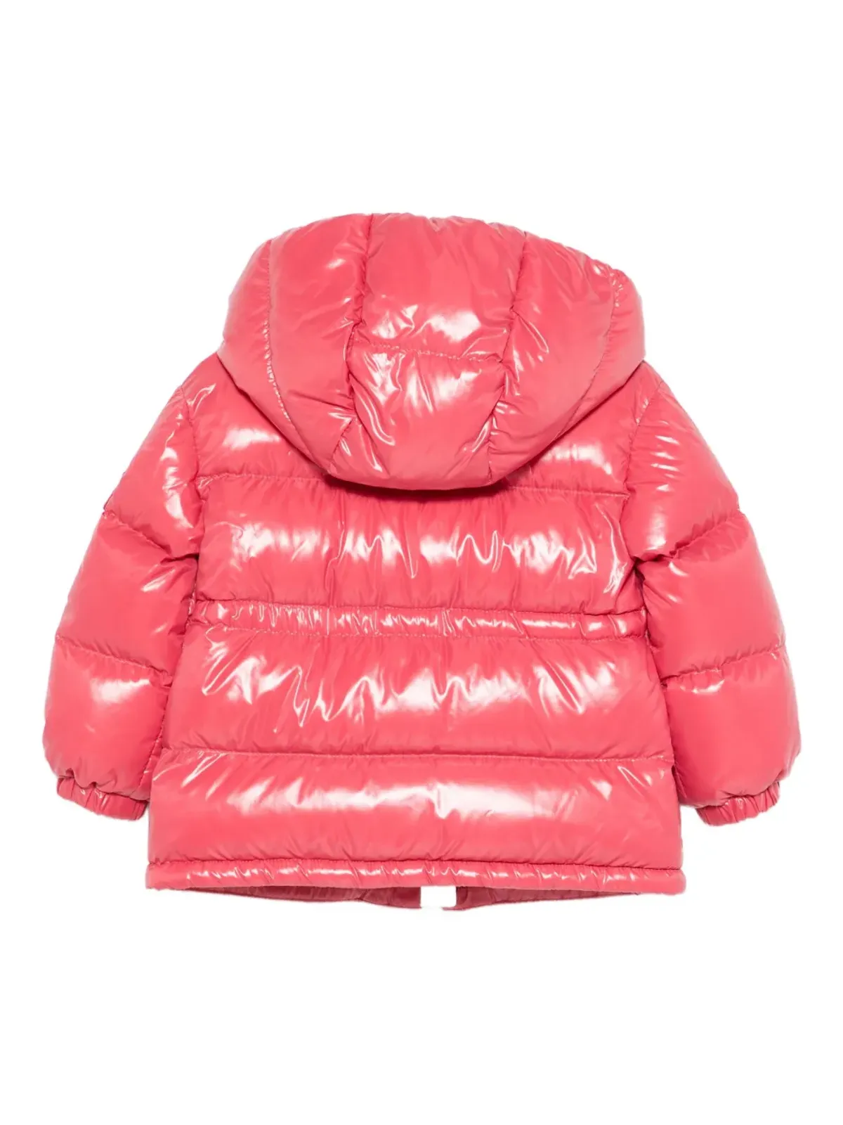 Moncler Enfant フード付き光沢ダウンジャケット - 画像2