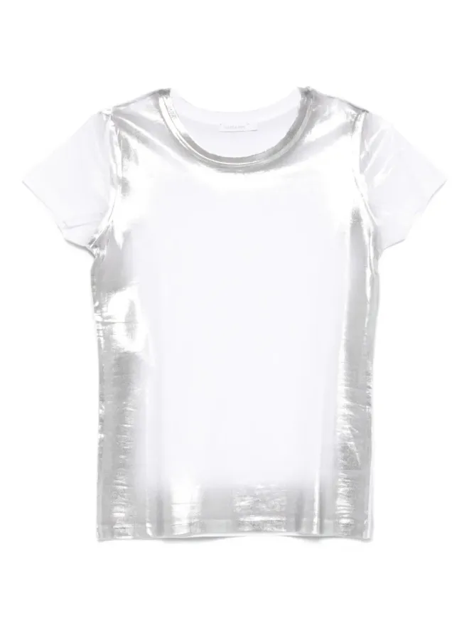 Patrizia Pepe Patrizia Pepe メタリック クルーネック Tシャツ - ホワイトの商品画像