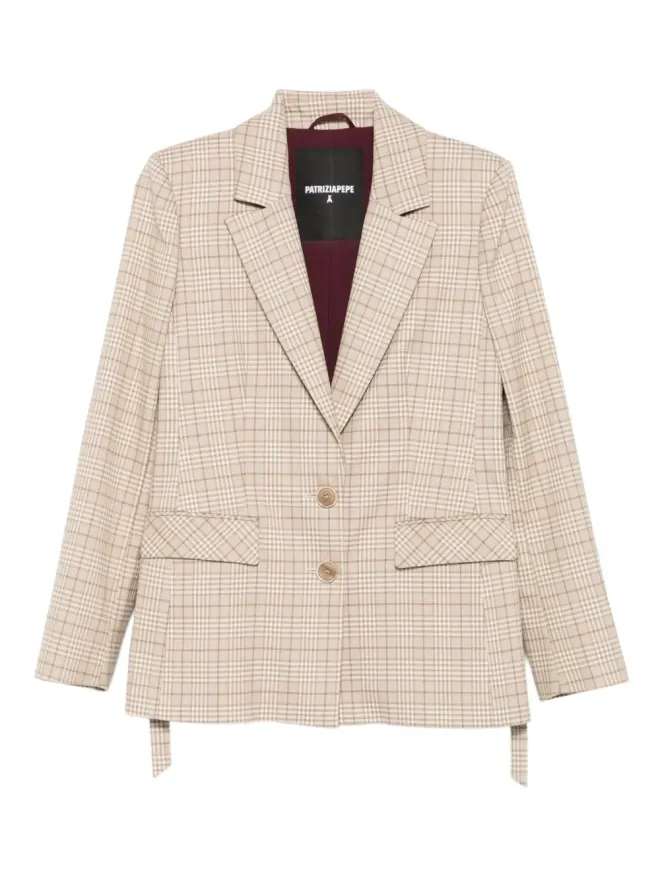 Patrizia Pepe Patrizia Pepe ツーボタン チェック柄 ブレザーの商品画像