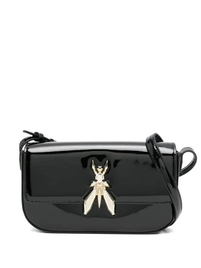 Patrizia Pepe Patrizia Pepe エッセンシャル パテントレザー ショルダーバッグ - ブラックの商品画像