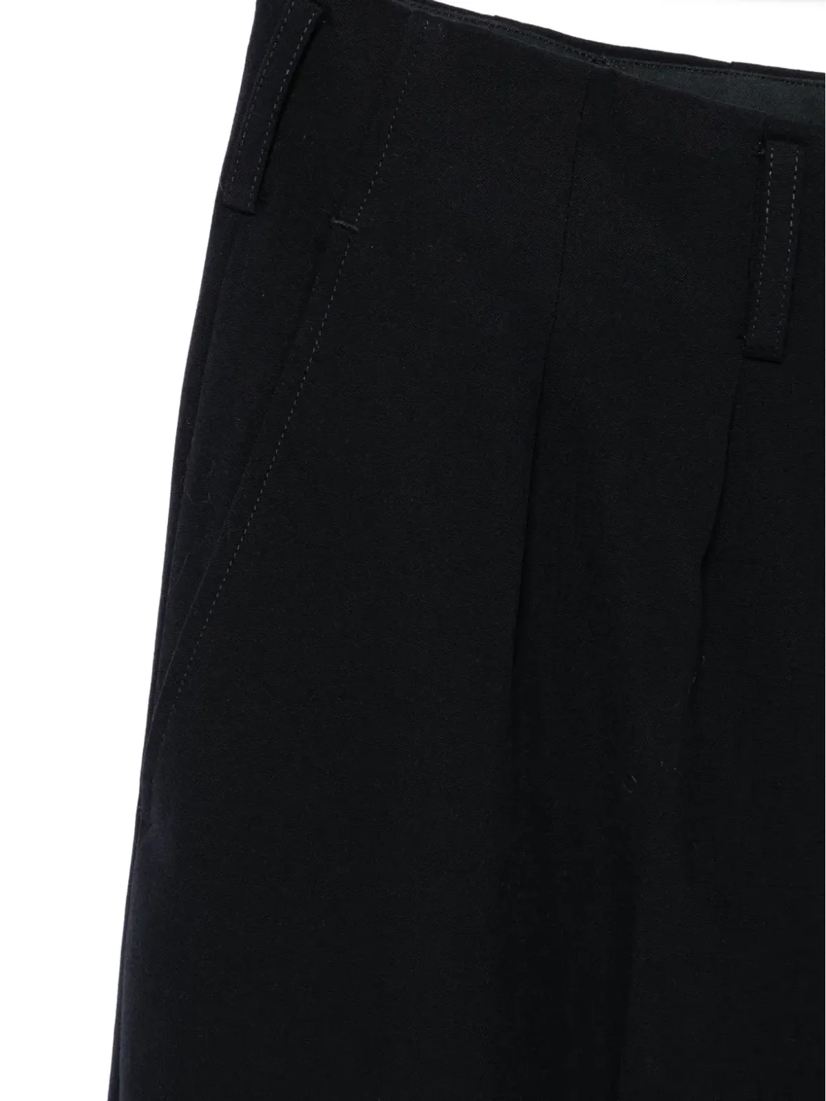 Yohji Yamamoto Pre-Owned 1990年代 プリーツ ウールパンツ ブルー - 画像3