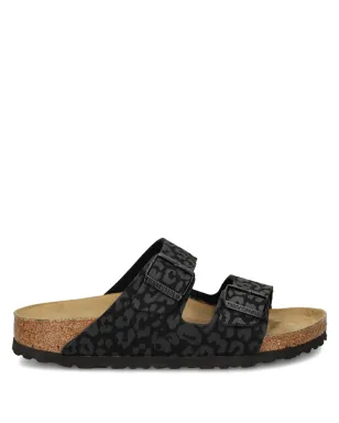 Birkenstock レオパード柄バックルサンダル ブラック - サムネイル1