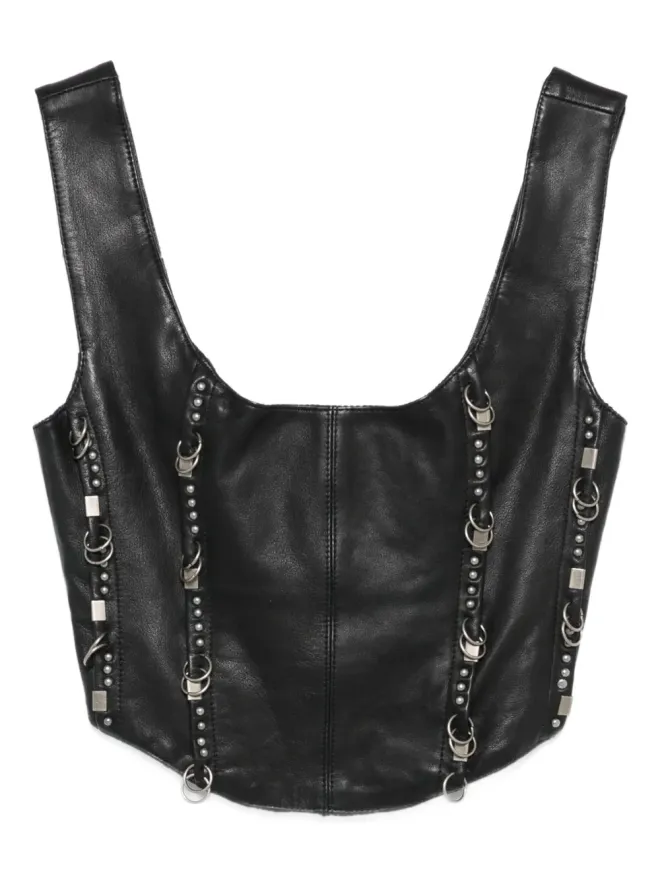 Patrizia Pepe Patrizia Pepe スタッズ付きレザートップの商品画像