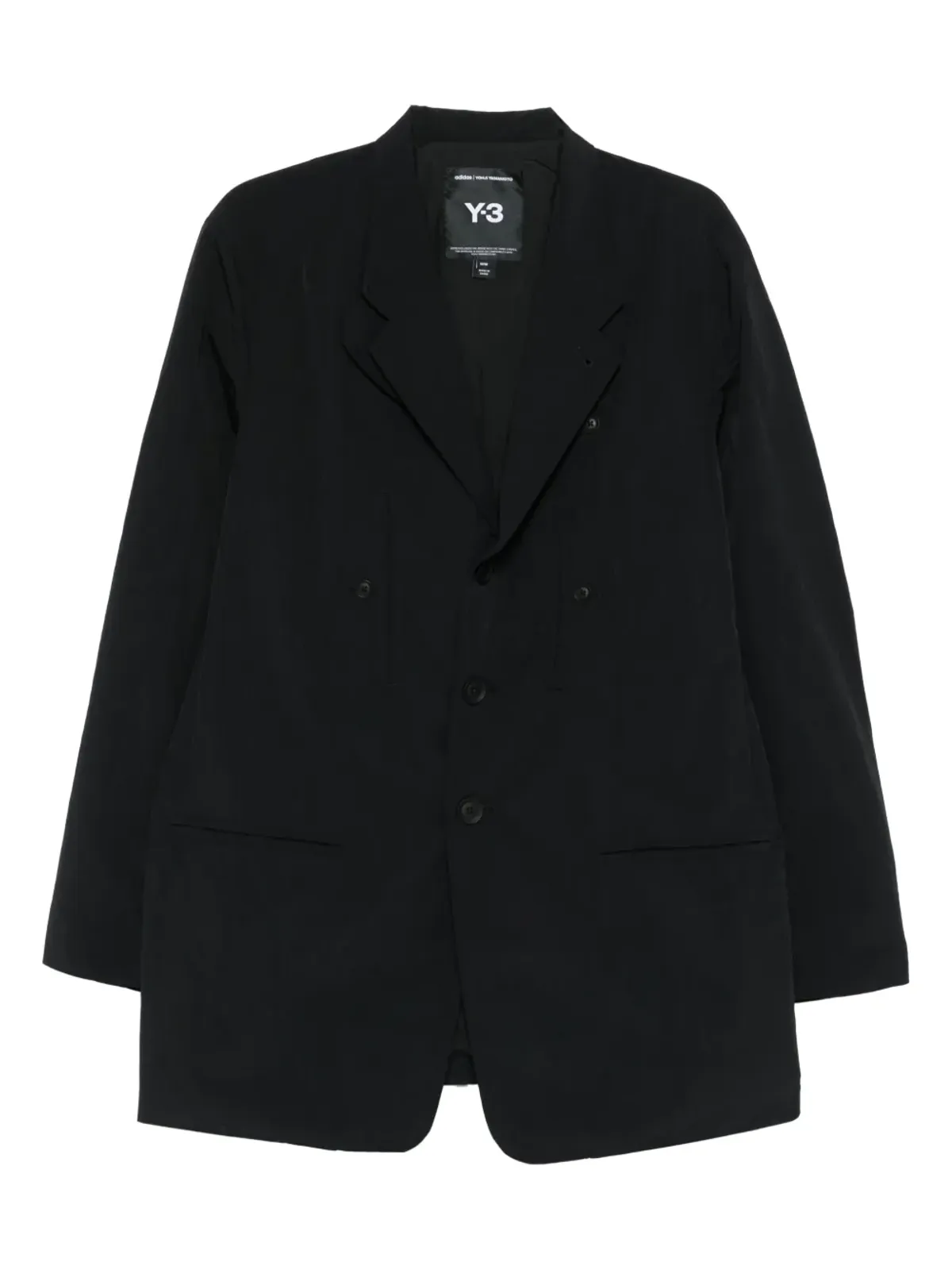Y-3 三つボタンポケットコート - ブラック - 画像1