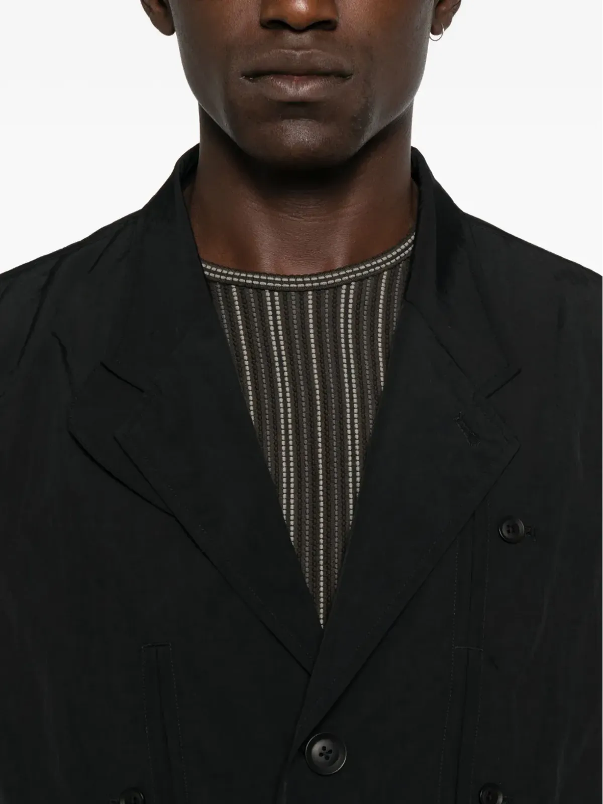 Y-3 三つボタンポケットコート - ブラック - 画像5