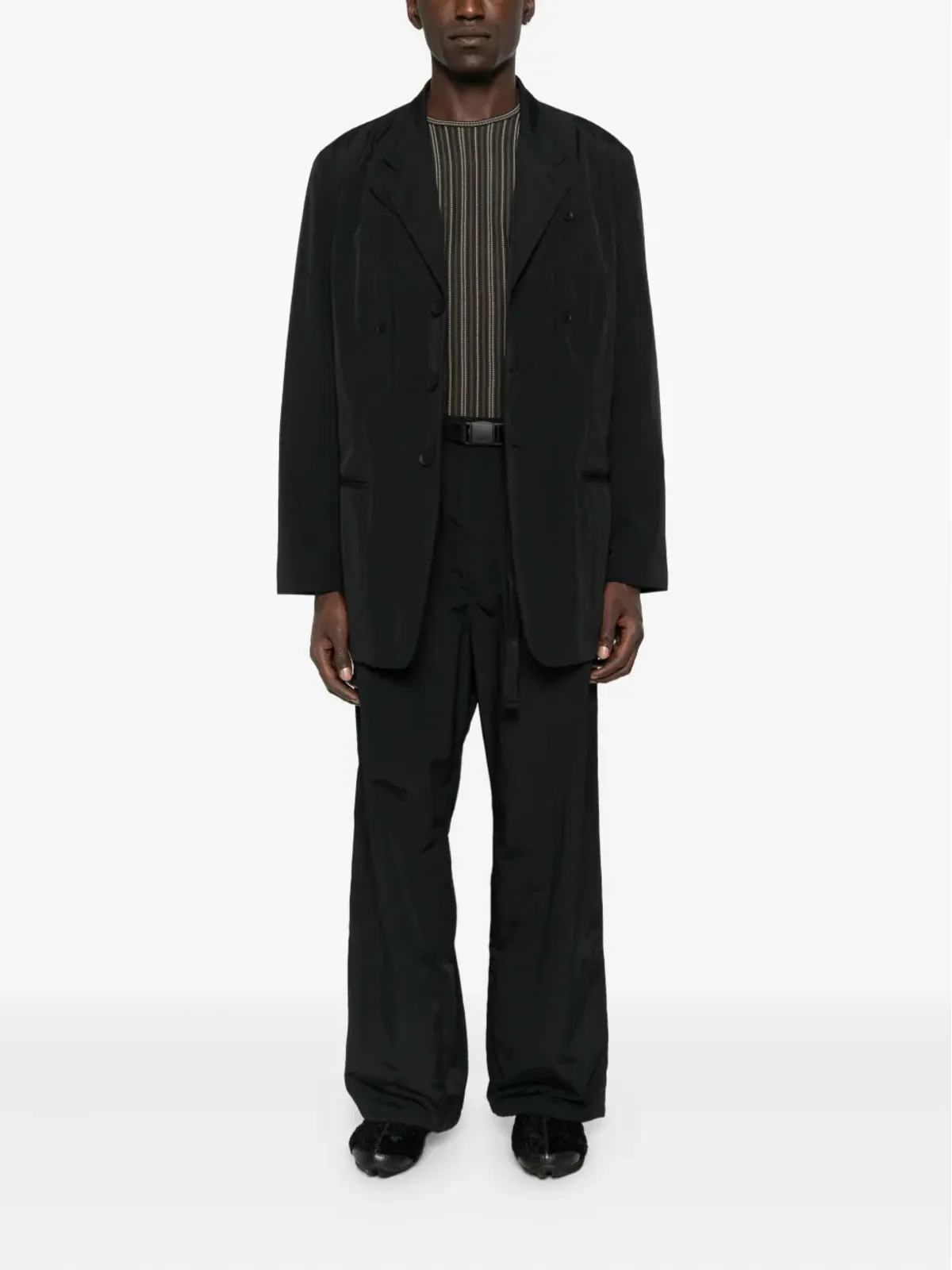 Y-3 三つボタンポケットコート - ブラック - 画像2