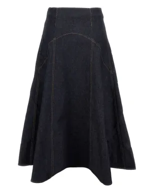 Jacquemus Triangle de-Nîmes フレアデニムスカート - サムネイル1