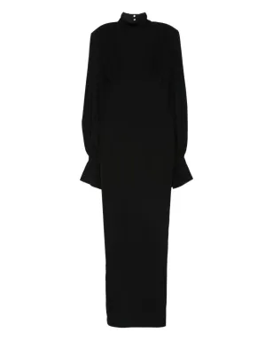 Vestiaire d'un Oiseau Libre ハイネックベルスリーブ マキシドレス - ブラック - サムネイル1