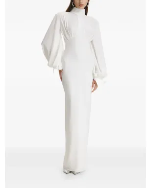 Vestiaire d'un Oiseau Libre パールハイネックマキシドレス - White - サムネイル2