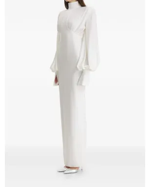 Vestiaire d'un Oiseau Libre パールハイネックマキシドレス - White - サムネイル3