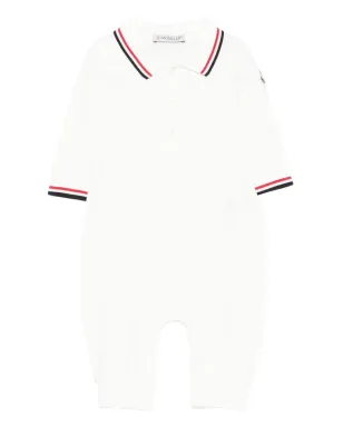 Moncler Enfant ポロネックジャンプスーツ - ホワイト - サムネイル1