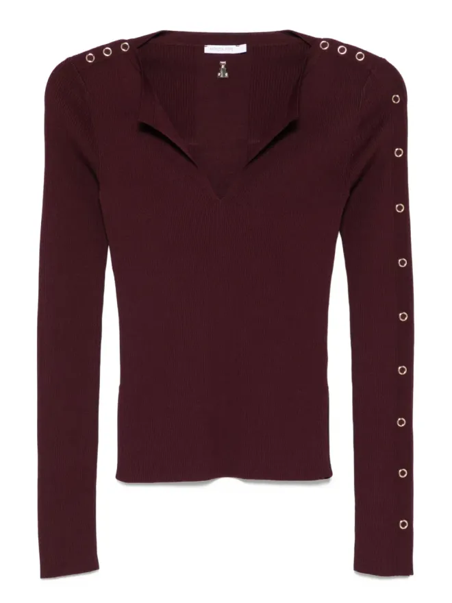 Patrizia Pepe Patrizia Pepe Vネックリブ編みスウェットの商品画像