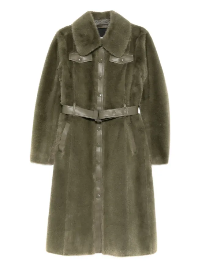 Patrizia Pepe Patrizia Pepe ベルト付きフェイクファーコートの商品画像