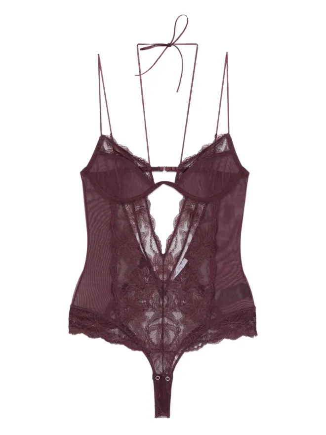 Patrizia Pepe Patrizia Pepe レースチュールボディ パープルの商品画像