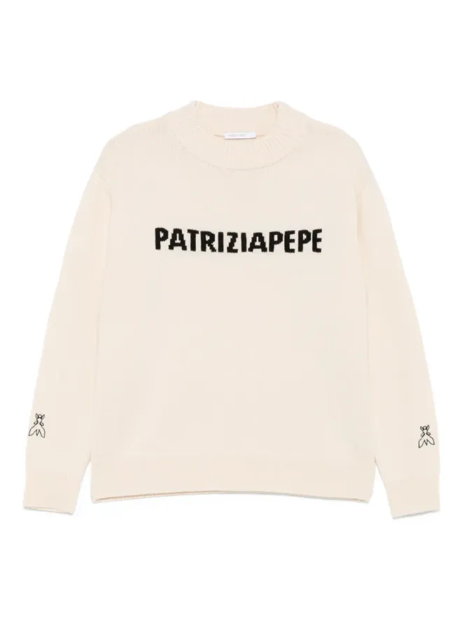 Patrizia Pepe Patrizia Pepe ロゴ刺繍 クルーネック セーターの商品画像